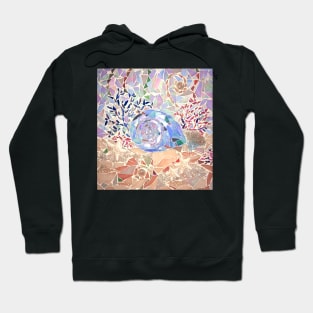 Coral and Seashell Mosaic Hoodie